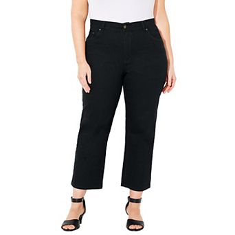 Catherines Women's Plus Size Petite Right Fit Curvy Crop Jean