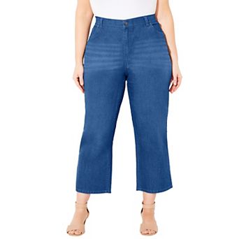 Catherines Women's Plus Size Right Fit Curvy Crop Jean