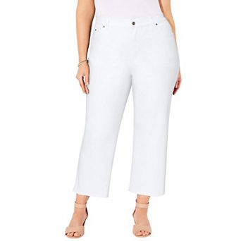 Catherines Women's Plus Size Right Fit Curvy Crop Jean