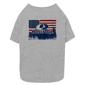 Mossy Oak American Flag Landscape Logo Pet Tee