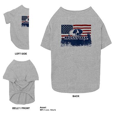 Mossy Oak American Flag Landscape Logo Pet Tee