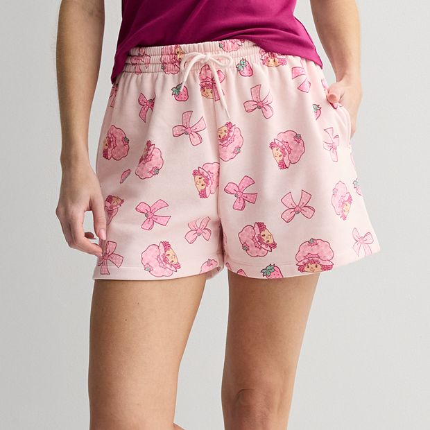 Juniors' Strawberry Shortcake All Over Print Shorts