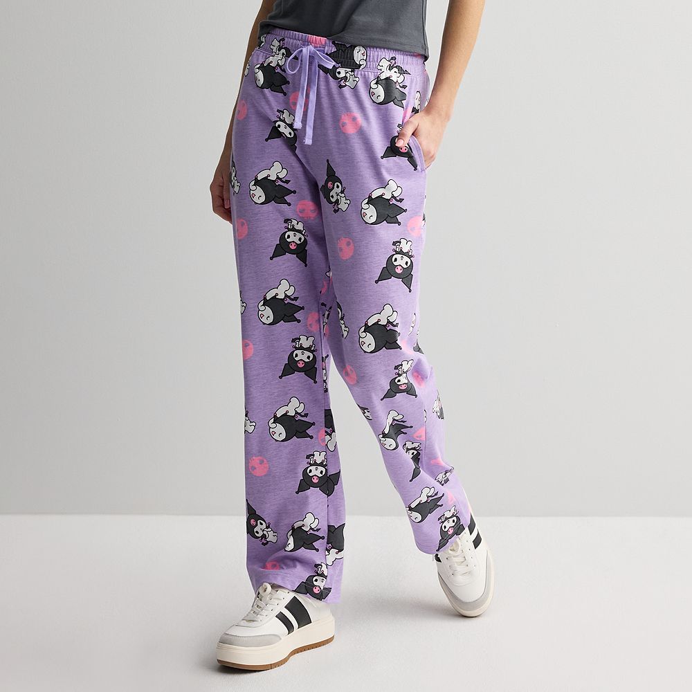 Juniors' Sanrio Kuromi Allover Print Lounge Pants