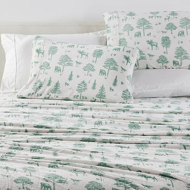 Madelinen® Printed Velvet Plush Fleece Sheet Set