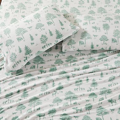 Madelinen® Printed Velvet Plush Fleece Sheet Set