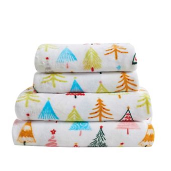 Madelinen® Printed Velvet Plush Fleece Sheet Set