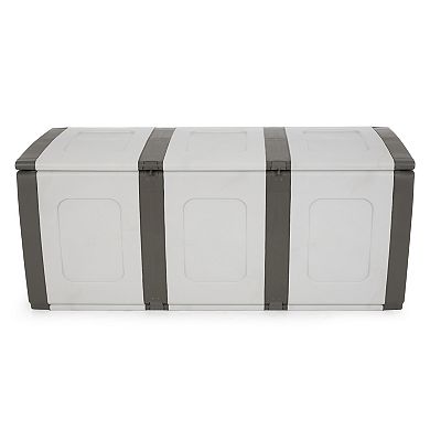Homeplast Bold 79 Gallon Plastic Storage Trunk Resin Deck Box