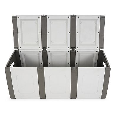 Homeplast Bold 79 Gallon Plastic Storage Trunk Resin Deck Box
