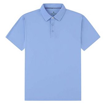 Tom Baine Men's Performance Stretch Solid Short Sleeve Polo