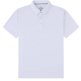 Tom Baine Men's Performance Stretch Solid Short Sleeve Polo