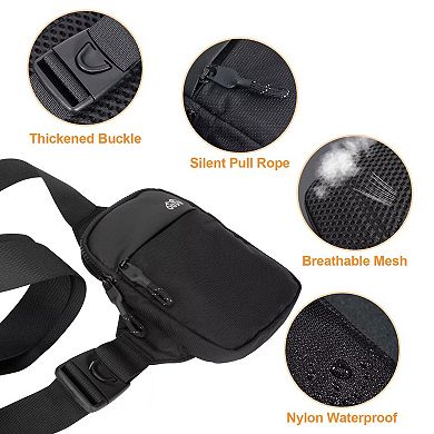 Waterproof Sling Body Bag Black
