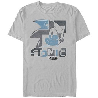 Men's Sonic The Hedgehog Head Poster Graphic Tee
