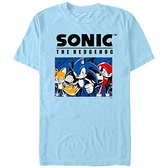 Men's Sonic The Hedgehog Comic-Style Poster Graphic Tee
