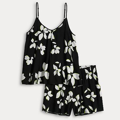 Women's Simply Vera Vera Wang Plain Weave Pajama Tank Top & Pajama Shorts Set
