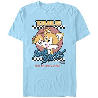 Men's Sonic The Hedgehog Tails Tasty Tacos Graphic Tee