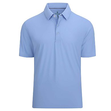 Tom Baine Men's Performance Stretch Solid Short Sleeve Polo