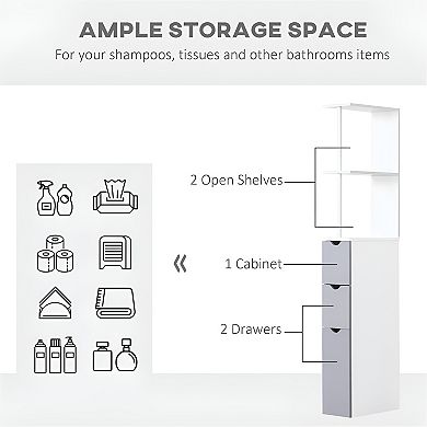 Elegant Bathroom Storage Cabinet - Stylish Organizer for Towels and Toiletries