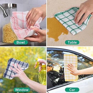 Kitchen Towels Dish Cotton Cloths Rags 12 Pcs