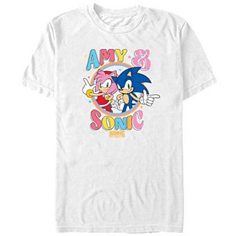 Men's Sonic The Hedgehog Amy And Sonic Graphic Tee