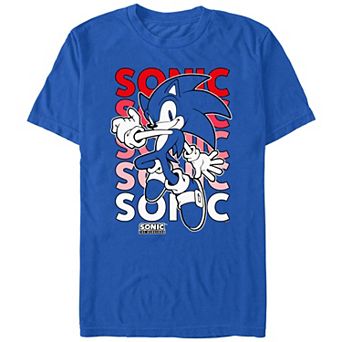 Men's Sonic The Hedgehog Jumping Poster Graphic Tee