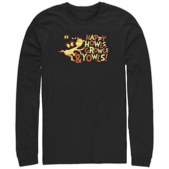 Men's Dr. Seuss Happy Howls Growls And Youwls Long Sleeve Graphic Tee