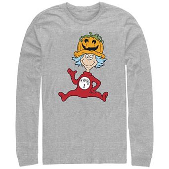 Men's Dr. Seuss Thing 1 Pumpkin Hat Long Sleeve Graphic Tee