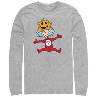 Men's Dr. Seuss Thing 2 Pumpkin Hat Long Sleeve Graphic Tee
