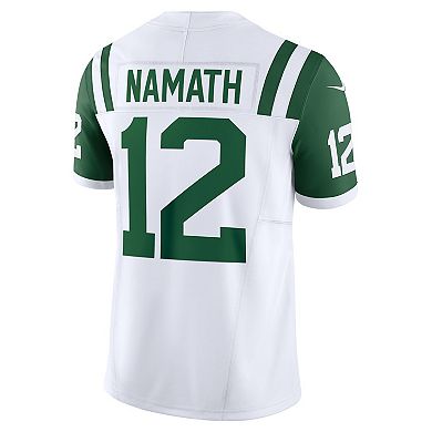 Men's Nike Joe Namath White New York Jets Classic Alternate Vapor F.U.S.E. Retired Player Limited Jersey