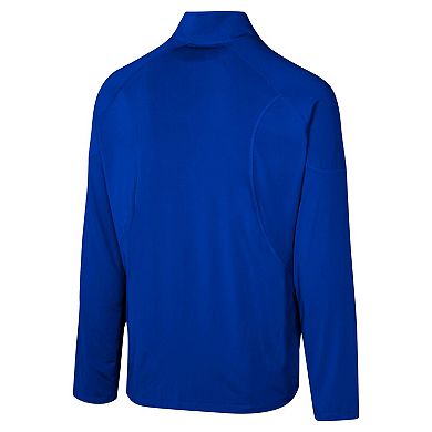 Men's Royal Buffalo Bills Grind Iron Quarter-Zip Top