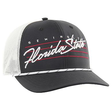 Men's '47 Black Florida State Seminoles Downburst Trucker Adjustable Hat