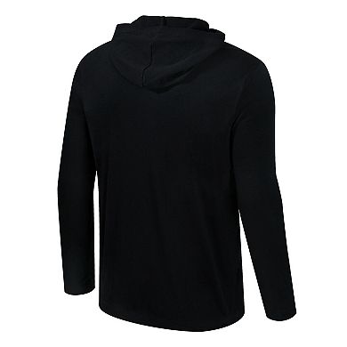 Men's Colosseum Black Ohio State Buckeyes Color Pop Active Blend 2-Hit Long Sleeve Hooded T-Shirt