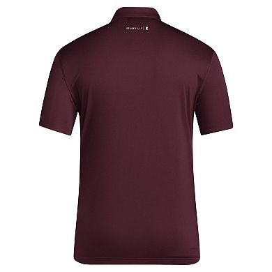 Men's adidas Maroon Mississippi State Bulldogs 2024 Coaches AEROREADY Polo