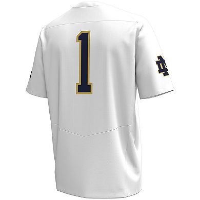 Men's Under Armour #1 White Notre Dame Fighting Irish Premier Football Jersey