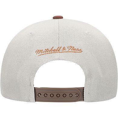 Men's Mitchell & Ness Gray/Brown San Diego Padres Knock Out Panel Snapback Hat