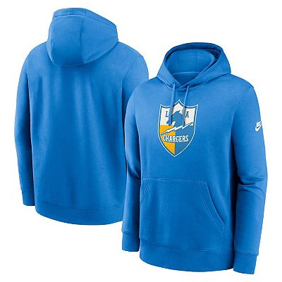 Men s Nike Powder Blue Los Angeles Chargers Rewind Club Logo Pullover Hoodie