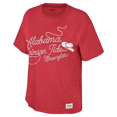 Women's Colosseum x Wrangler Crimson Alabama Crimson Tide Lasso Oversized T-Shirt