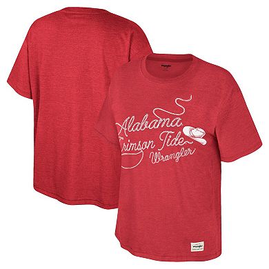Women's Colosseum x Wrangler Crimson Alabama Crimson Tide Lasso Oversized T-Shirt