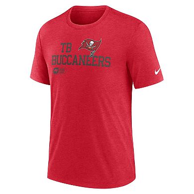 Men's Nike Red Tampa Bay Buccaneers Overlap Lockup Tri-Blend T-Shirt