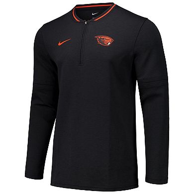 Men's Nike Black Oregon State Beavers Coaches Quarter-Zip Jacket