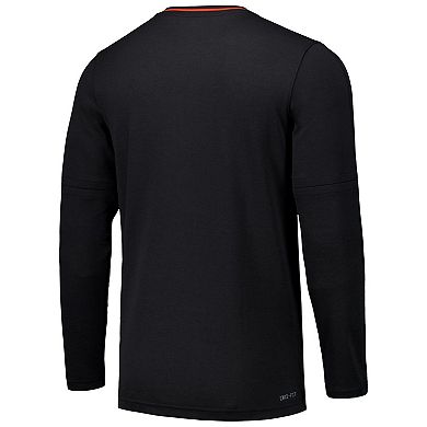 Men's Nike Black Oregon State Beavers Coaches Quarter-Zip Jacket