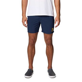 Men's Columbia Navy Notre Dame Fighting Irish PFG Terminal Roamer�� Omni-Shade�� Stretch Shorts
