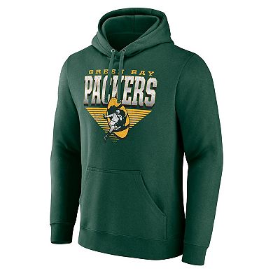 Men's Fanatics Green Green Bay Packers Geometric Chrome Pullover Hoodie