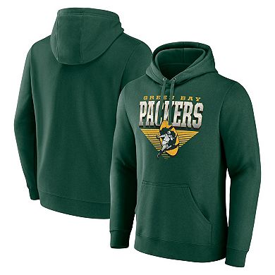 Men's Fanatics Green Green Bay Packers Geometric Chrome Pullover Hoodie
