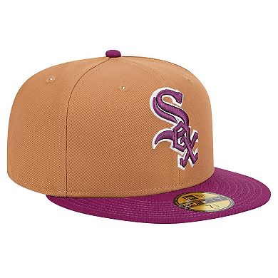 Men's New Era Brown/Purple Chicago White Sox Two-Tone Color Pack 59FIFTY Fitted Hat