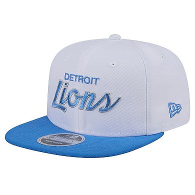 Men's New Era White/Blue Detroit Lions Sparky 9FIFTY Snapback Hat