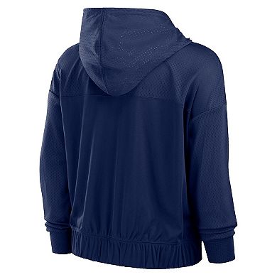 Women's Fanatics College Navy Seattle Seahawks Script Lock Full-Zip Hoodie