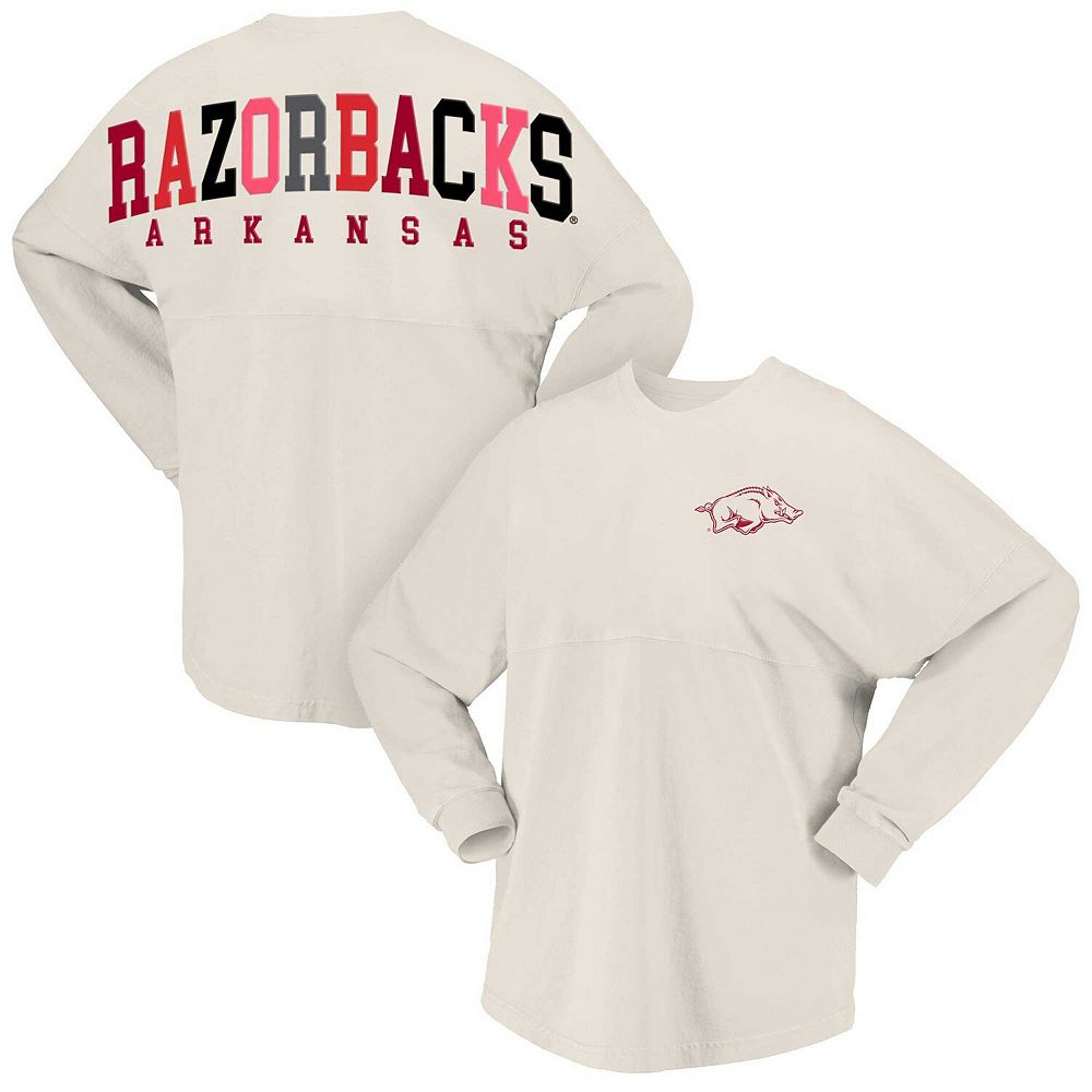 Women's Spirit Jersey Tan Arkansas Razorbacks Rainbow Arch Long Sleeve ...