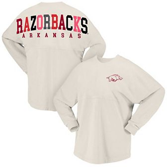 Women's Spirit Jersey Tan Arkansas Razorbacks Rainbow Arch Long Sleeve T-Shirt