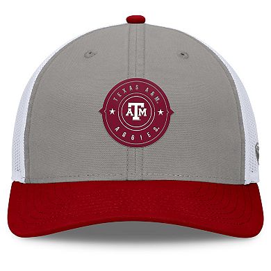 Men's Top of the World Gray/Maroon Texas A&M Aggies Rob Trucker Adjustable Hat