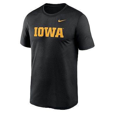 Men's Nike Black Iowa Hawkeyes Primetime Legend Wordmark T-Shirt